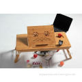 3 sides bamboo folding laptop table with USB fan